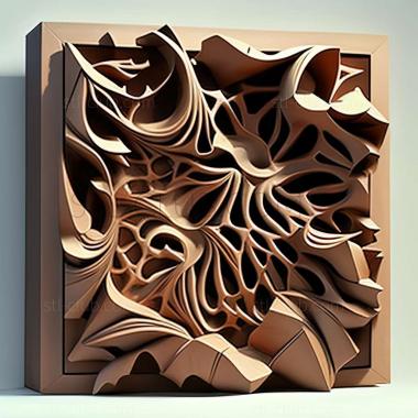 3D мадэль Американский художник Армин Хансен. (STL)